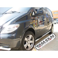 Пороги - B2 (нержавейка d=76) для Mercedes Vito