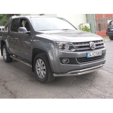 Защита переднего бампера - ус двойной (нержавейка d=70/48) для Volkswagen Amarok AMAROK