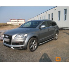 Пороги - Dolynau (алюминий+пластик) для Audi Q7 Q7