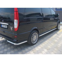 Защита заднего бампера - углы одинарные (нержавейка d=60) для Mercedes Vito