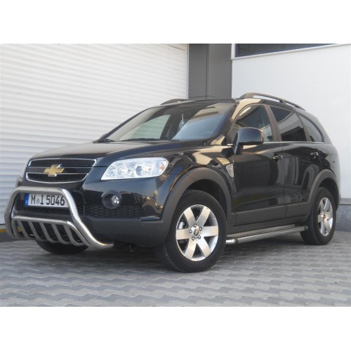 Защита переднего бампера - кенгурятник двойной для Chevrolet Captiva