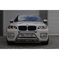 Защита переднего бампера - кенгурятник с грилем (d=60) для Bmw X6