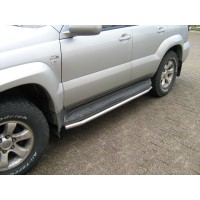 Подпорожники (нержавейка d=48) для Toyota Land Cruiser 120