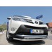 Защита переднего бампера - труба двойная (нержавейка d=70/48) для Toyota RAV4 RAV4