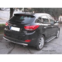 Защита заднего бампера - ус одинарный (нержавейка d=70) для Hyundai IX-35