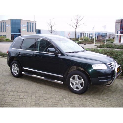 Пороги - B2 (нержавейка d=76) для Volkswagen Touareg TOUAREG