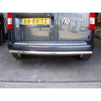 Защита заднего бампера - труба (нержавейка d=60) для Volkswagen Caddy