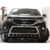 Защита переднего бампера - кенгурятник с грилем (d=70) для Kia Sorento III