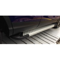 Пороги - Almond V2 (алюминий+пластик) для Nissan Pathfinder