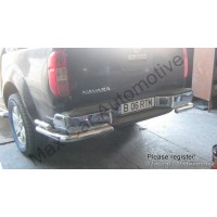 Защита заднего бампера - углы двойные (d=42/60) для Nissan Navara