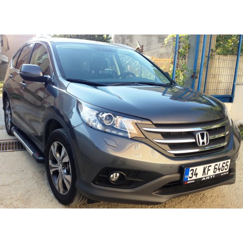 Пороги Redline (алюминий +пластик) для Honda CRV 2012 Алюминиевые пороги