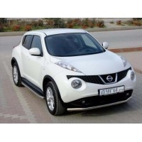 Защита переднего бампера - ус одинарный (нержавейка d=70) для Nissan Juke