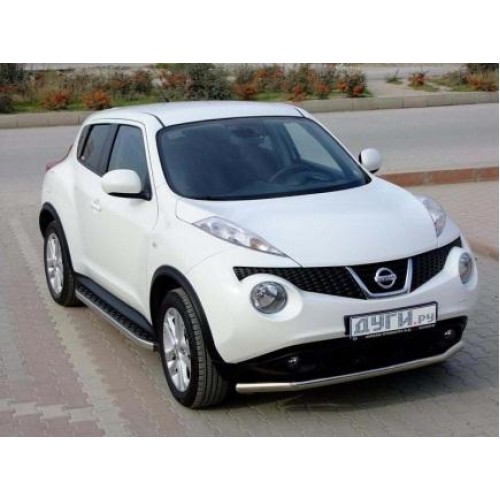 Защита переднего бампера - ус одинарный (нержавейка d=70) для Nissan Juke JUKE