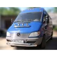 Защита переднего бампера - труба двойная (нержавейка d=70/48) для Mercedes Sprinter