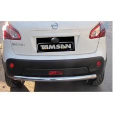 Защита заднего бампера - труба (нержавейка d=70) для Nissan Qashqai QASHQAI