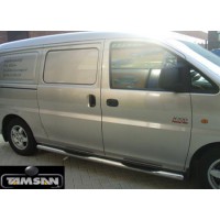 Пороги - B2 (нержавейка d=76) для Hyundai H1 Starex