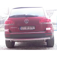 Защита заднего бампера - ус одинарный (нержавейка d=70) для Volkswagen Touareg