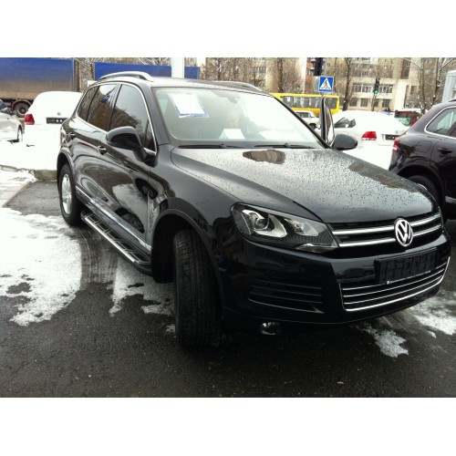 Пороги - Sunrise (алюминий+пластик) для Volkswagen Touareg TOUAREG