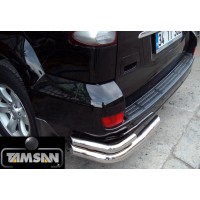 Защита заднего бампера - углы двойные (d=42/60) для Toyota Land Cruiser 120