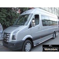 Пороги - B2 (нержавейка d=76) для Volkswagen Crafter