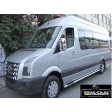 Пороги - B2 (нержавейка d=76) для Volkswagen Crafter CRAFTER